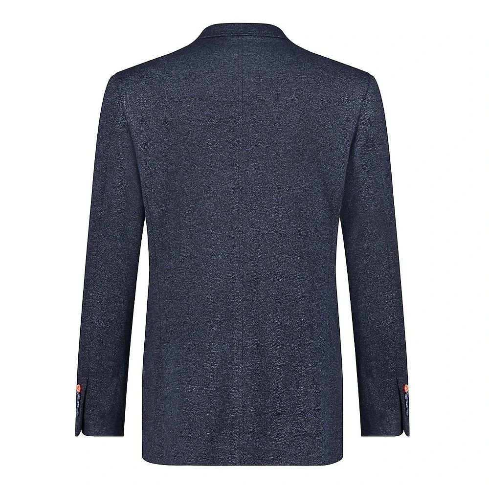 Piqué-Knit Regular-Fit Blazer