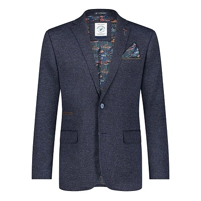 Piqué-Knit Regular-Fit Blazer