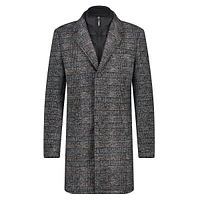 Plaid Gilet Overcoat