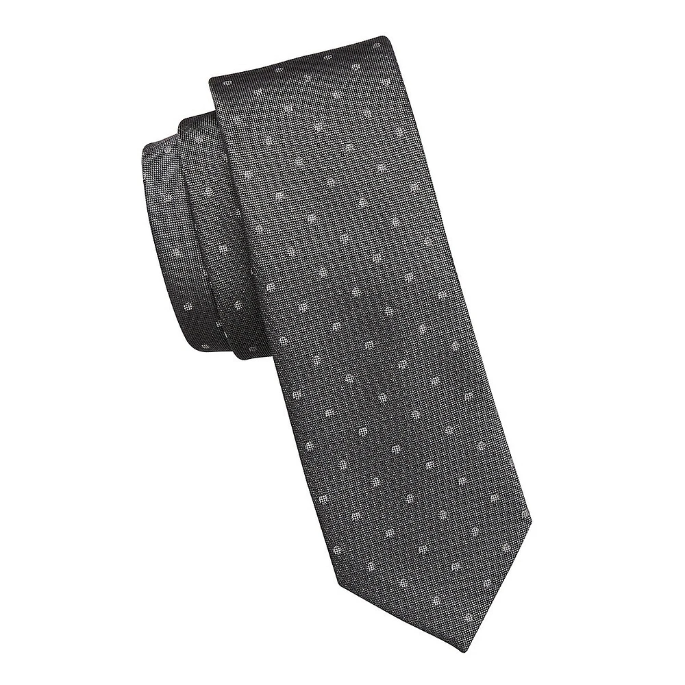 Classic-Cut Dotted Slim Tie