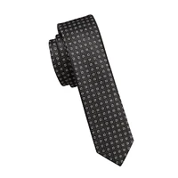 Classic-Cut Geometric Jacquard Tie