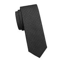 Classic-Cut Dotted Slim Tie