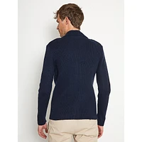 Vilhelm Zip-Neck Extrafine Merino Wool-Blend Cardigan Sweater