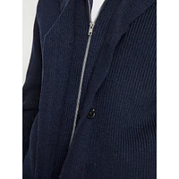 Vilhelm Zip-Neck Extrafine Merino Wool-Blend Cardigan Sweater