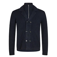 Vilhelm Zip-Neck Extrafine Merino Wool-Blend Cardigan Sweater