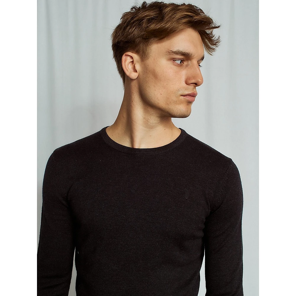 Crew-Neck Merino Wool-Blend Sweater