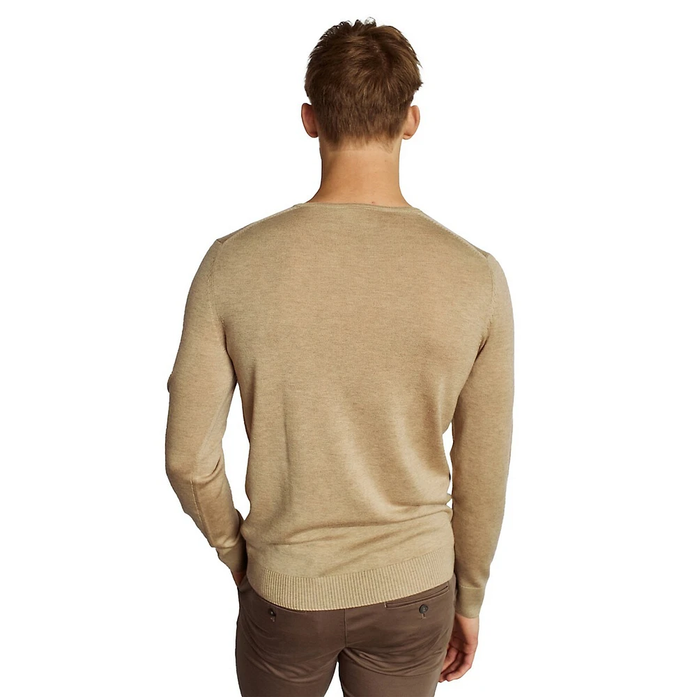 Uranus Merino-Wool Blend V-Neck Sweater