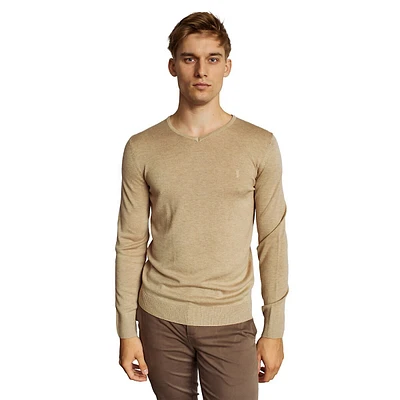 Uranus Merino-Wool Blend V-Neck Sweater