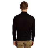 Pelle Extrafine Merino Wool-Blend Quarter-Zip Sweater