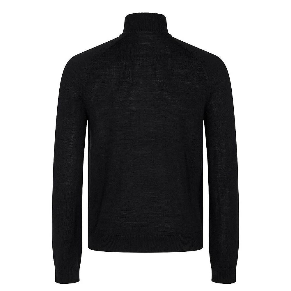 Pelle Extrafine Merino Wool-Blend Quarter-Zip Sweater