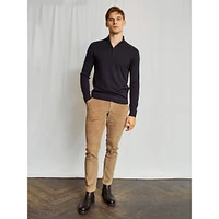 Pelle Extrafine Merino Wool-Blend Quarter-Zip Sweater