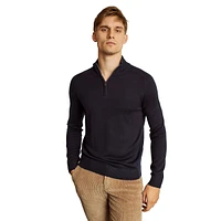 Pelle Extrafine Merino Wool-Blend Quarter-Zip Sweater