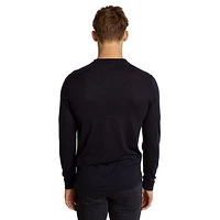 Atlas Merino-Wool Blend Polo Sweater