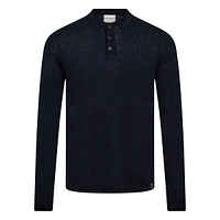 Atlas Merino-Wool Blend Polo Sweater