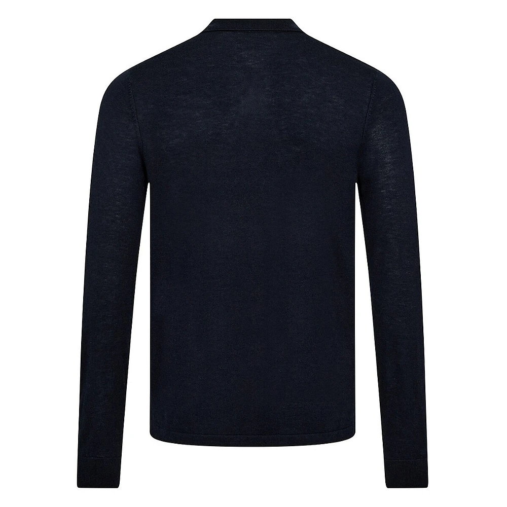 Atlas Merino-Wool Blend Polo Sweater