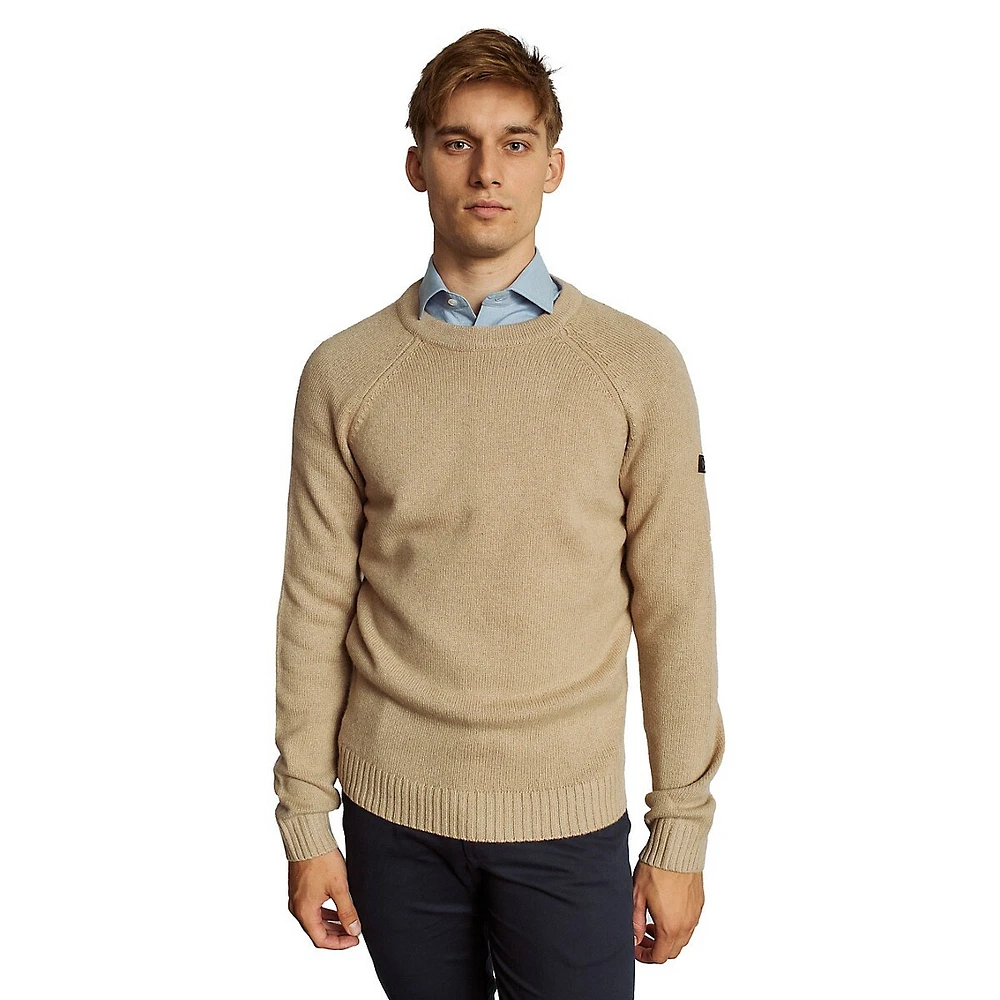 Caspian Lambswool-Blend Crewneck Sweater