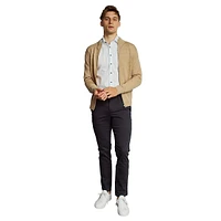 Eaton Textured Merino-Wool Blend Zip Cardigan