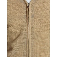 Eaton Textured Merino-Wool Blend Zip Cardigan