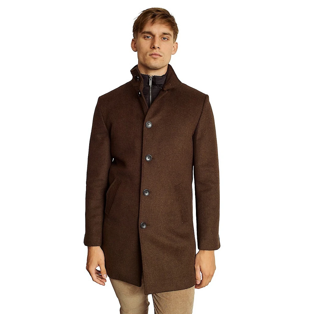 Ontario Slim-Fit 2-In-1 Wool-Blend Coat