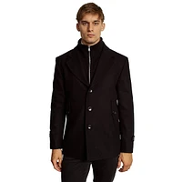 Kodiak Regular-Fit Mixed Media Wool Coat