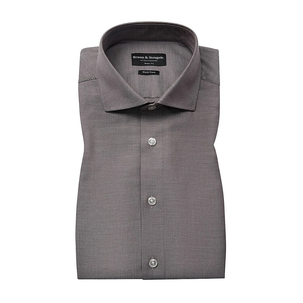 Adams Classic-Fit Herringbone Dress Shirt