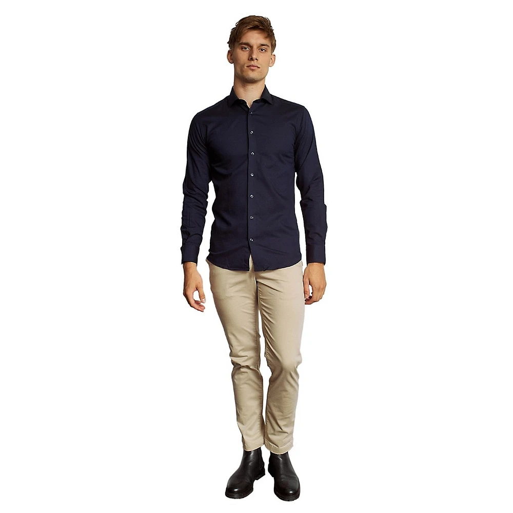 Carmelo Modern-Fit Dobby Dress Shirt