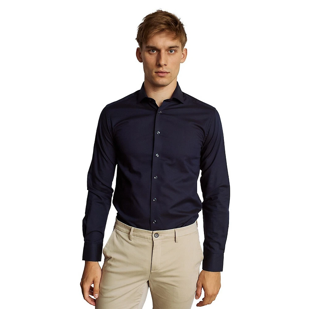 Carmelo Modern-Fit Dobby Dress Shirt