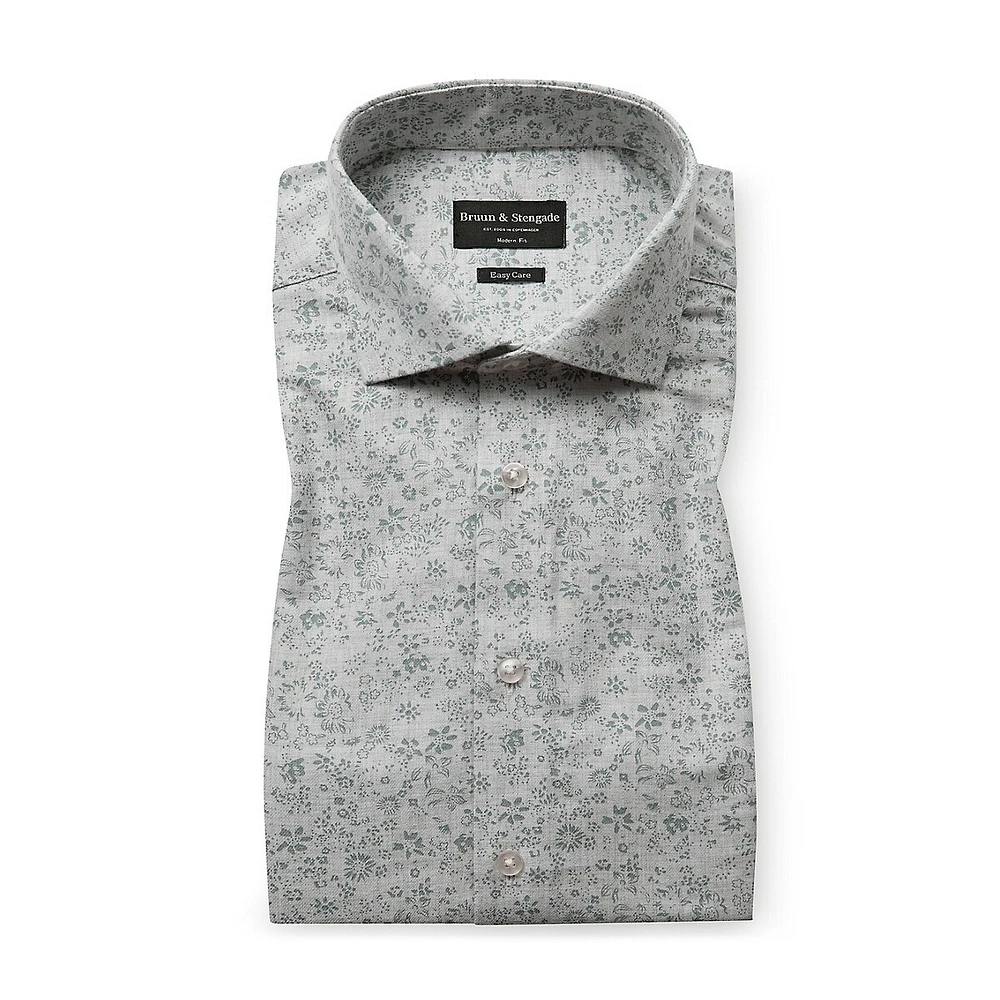 Rudy Modern-Fit Floral Twill Dress Shirt