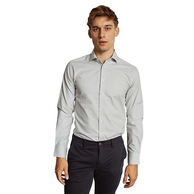 Beal Modern-Fit Checkered Twill Dress Shirt