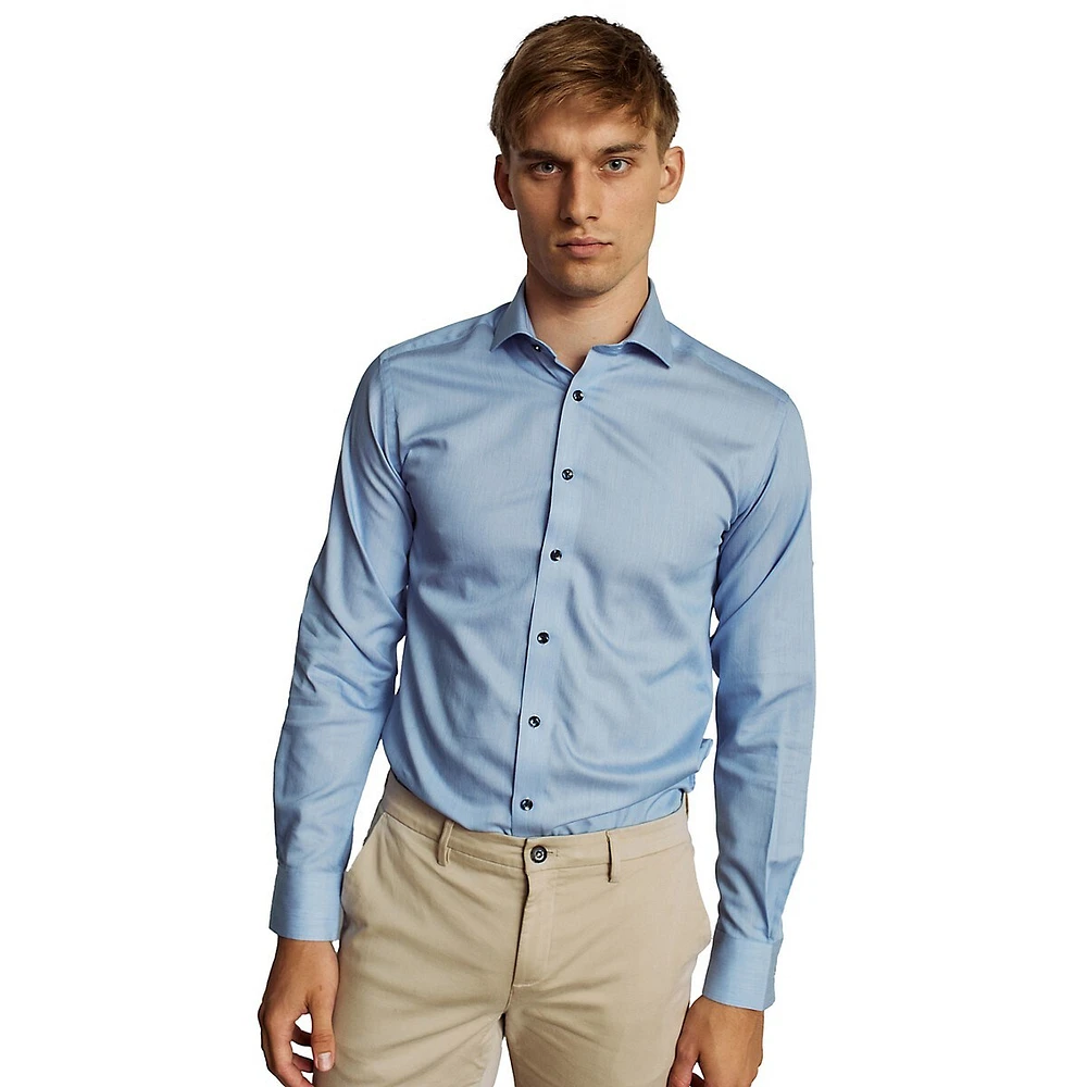 D'Angelo Loose-Fit Mélange Twill Dress Shirt