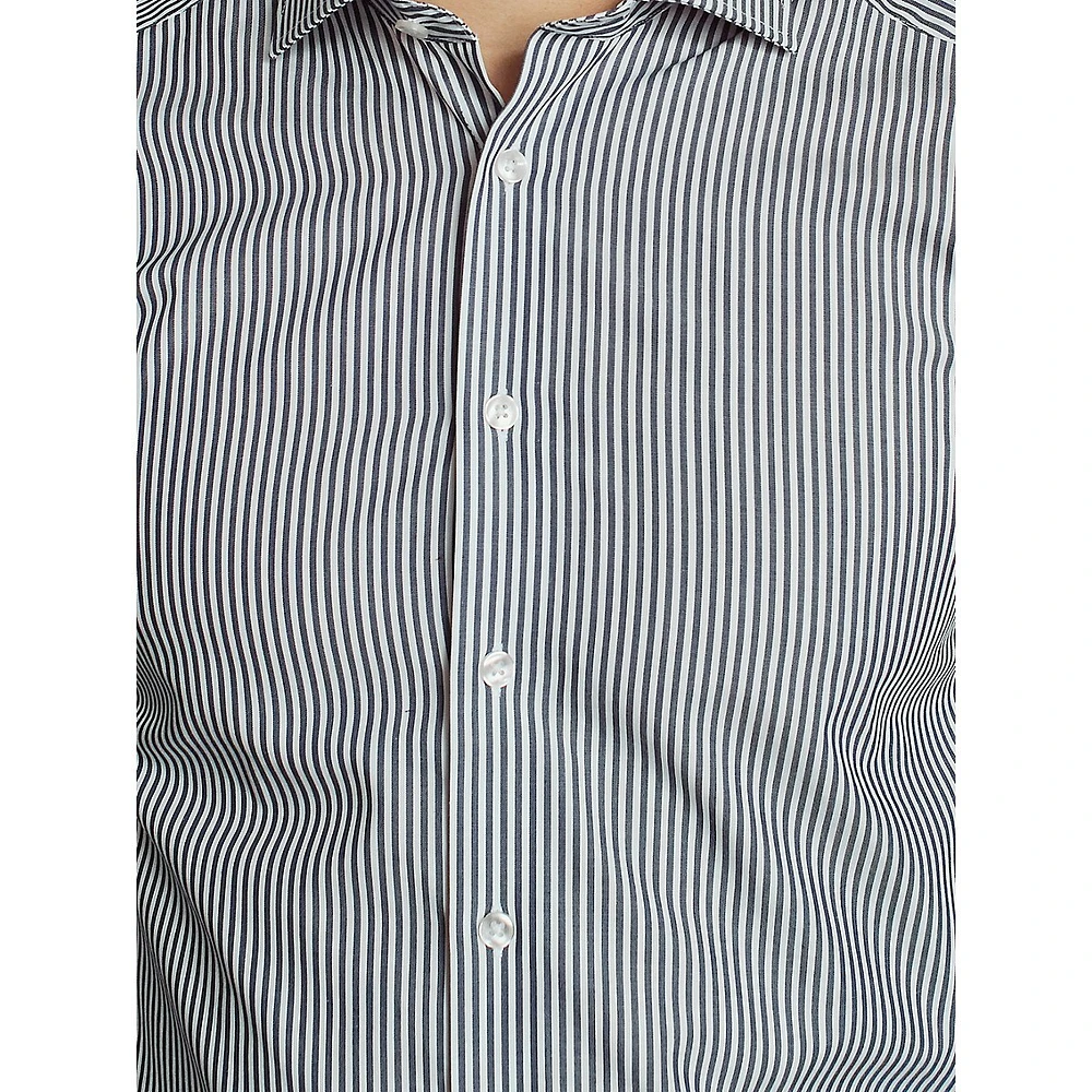 Kevin Modern-Fit Striped Poplin Dress Shirt