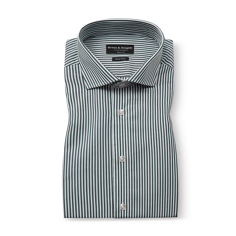 Kevin Modern-Fit Striped Poplin Dress Shirt