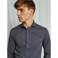 Teague Loose-Fit Dotted Dobby Dress Shirt