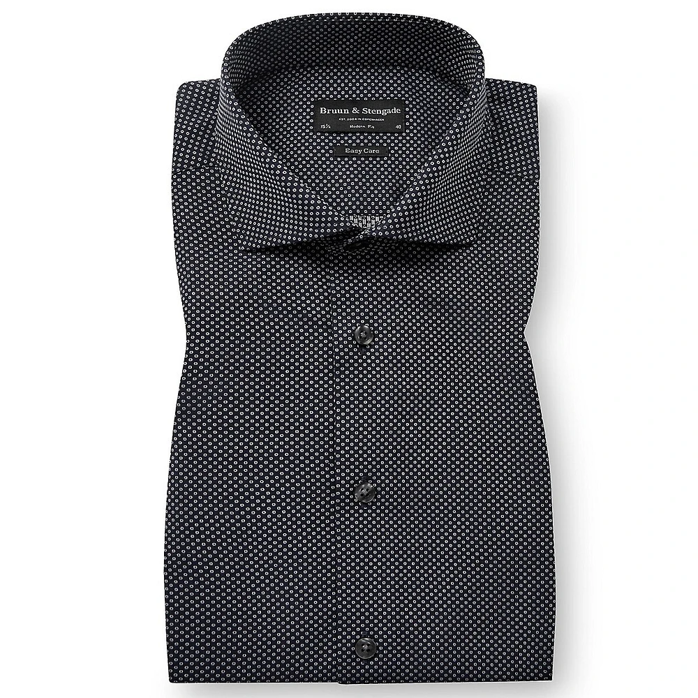 Teague Modern-Fit Dotted Dobby Dress Shirt