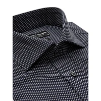 Teague Loose-Fit Dotted Dobby Dress Shirt