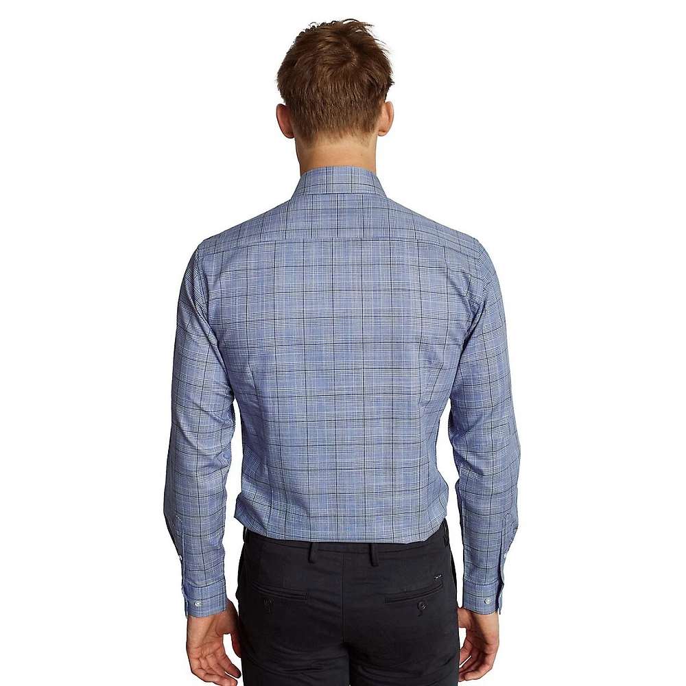 Kemba Modern-Fit Checkered Twill Dress Shirt