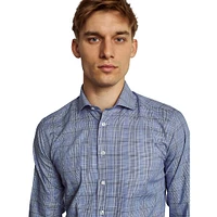 Kemba Modern-Fit Checkered Twill Dress Shirt