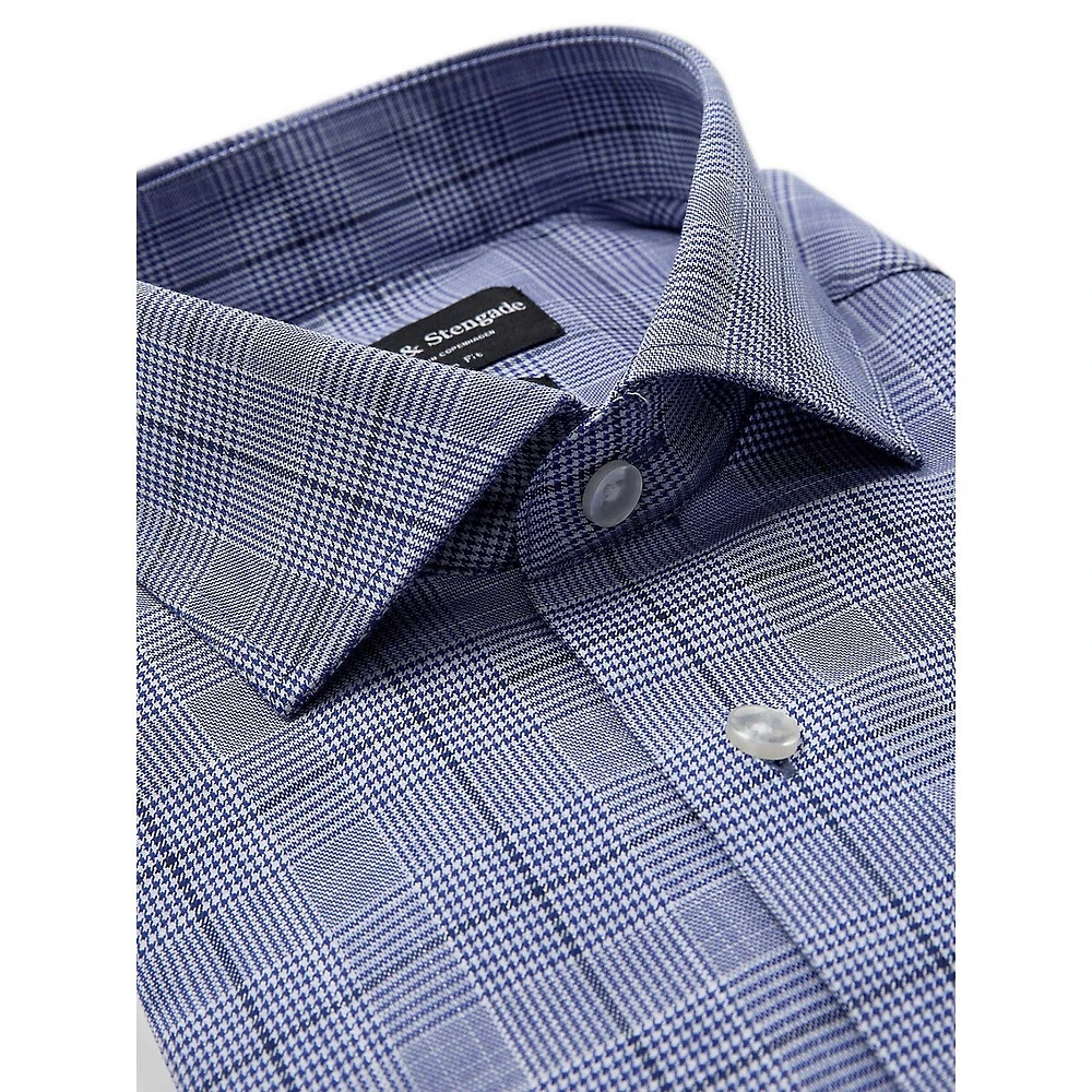 Kemba Modern-Fit Checkered Twill Dress Shirt