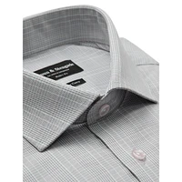 Glan Modern-Fit Checkered Twill Dress Shirt