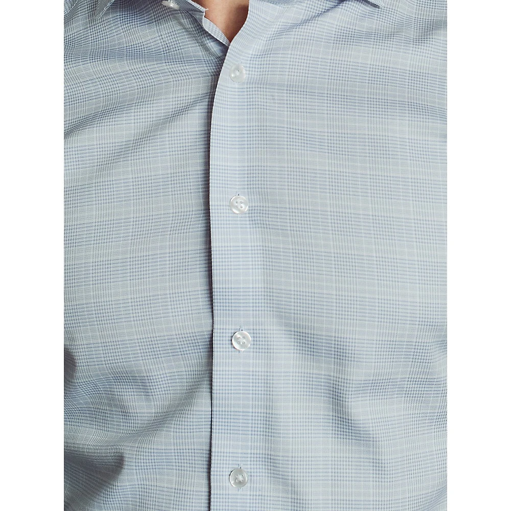 Barack Modern-Fit Checkered Twill Dress Shirt