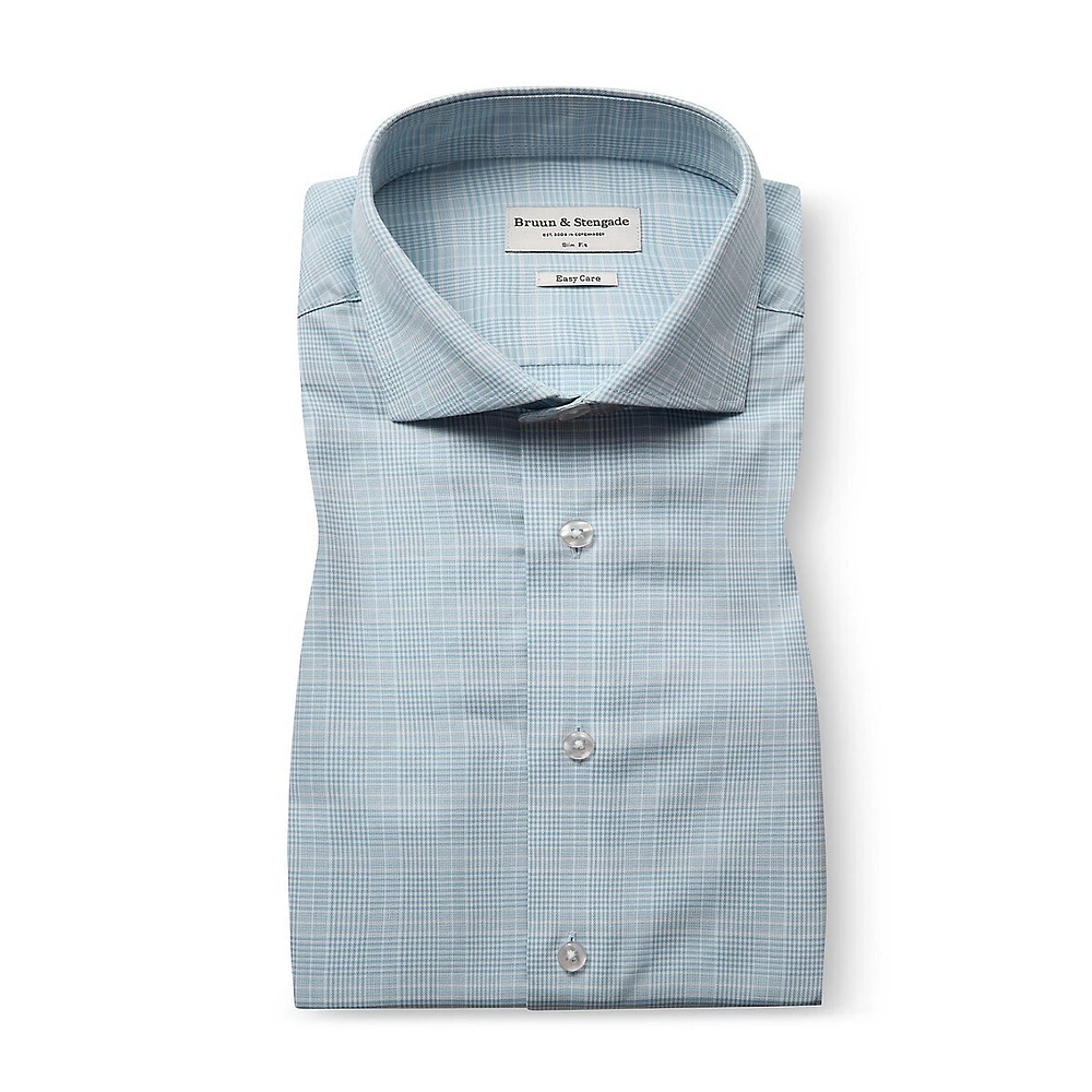 Barack Modern-Fit Checkered Twill Dress Shirt