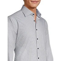 Modern-Classic Fit Easy-Care Spread Collar Geo-Print Dress Shirt