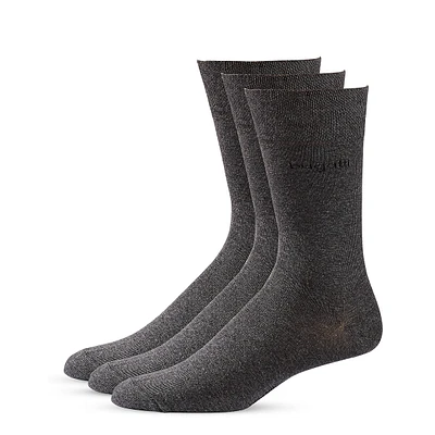 Chaussettes mi-mollet avec logo pour homme, 3 paires