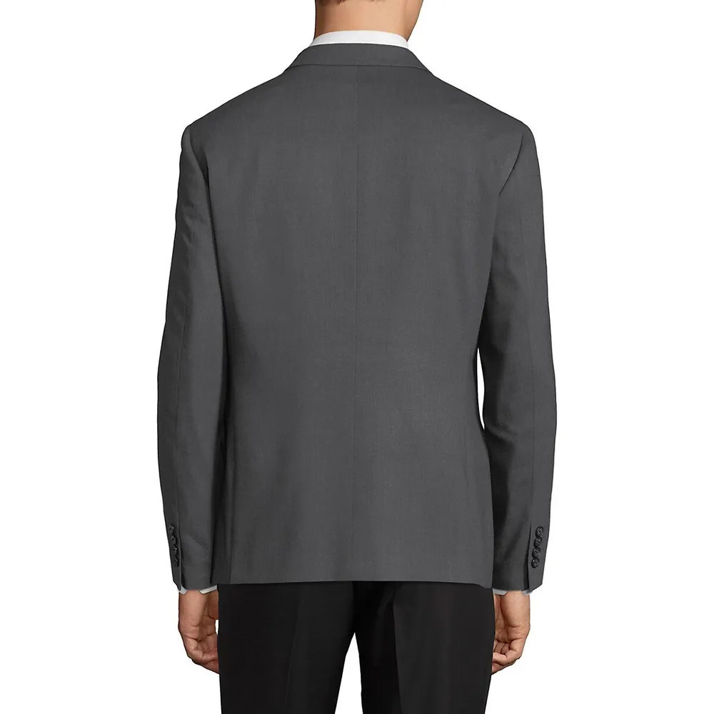 Slim-Fit Notch Lapel Suit Jacket