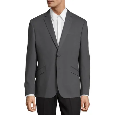 Slim-Fit Notch Lapel Suit Jacket