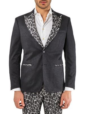 Leopard-Print Tux Jacket