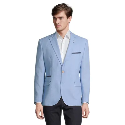 Linen Single-Breasted Blazer
