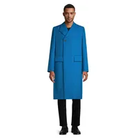 Peak-Lapel Wool Overcoat