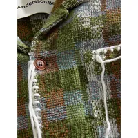 Kenley Checked Stitch-Detail Cuban-Collar Shirt