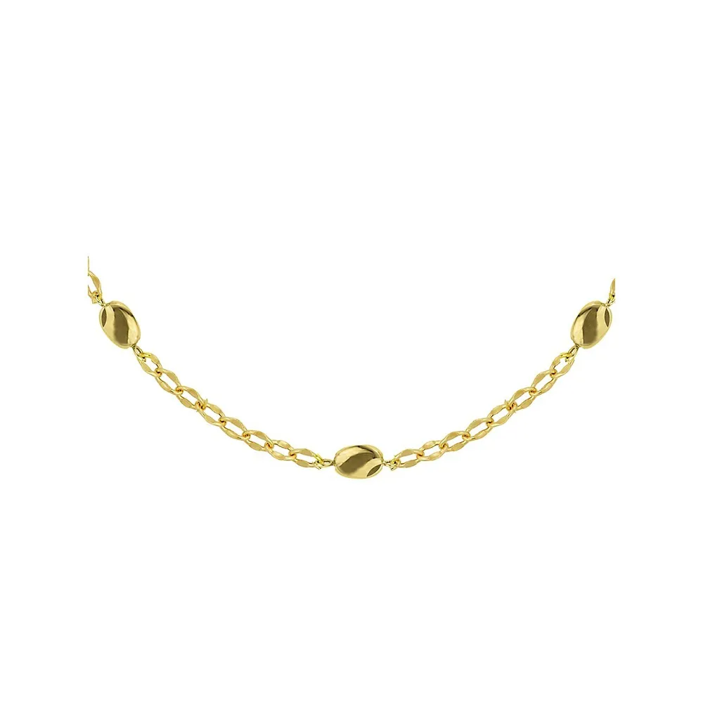 14K Goldplated Sterling Silver Station Necklace